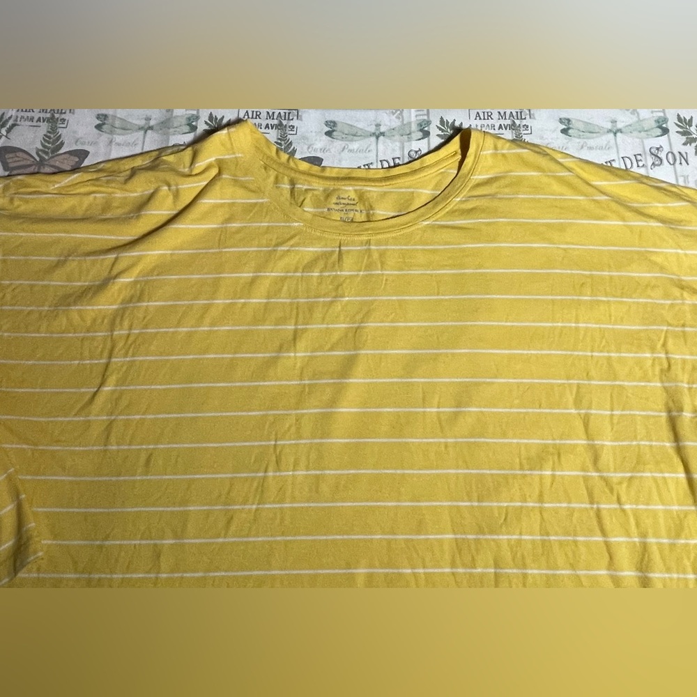 Banana Republic Size XL Yellow and‎ White Stripe Womens Size Long Sleeve dolman